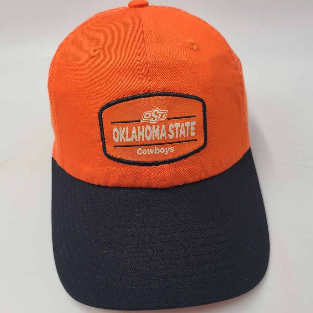 Oklahoma State Cowboys Hat Snapback (Seems Small) Trucker Mesh Orange Black NCAA